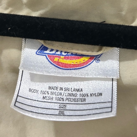 Vintage Dickies Windbreaker Jacket 2XL Men’s Black Full Zip Pockets Nylon Lined - Picture 6 of 8